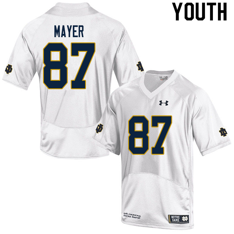 Youth #87 Michael Mayer Notre Dame Fighting Irish College Football Jerseys Sale-White - Click Image to Close